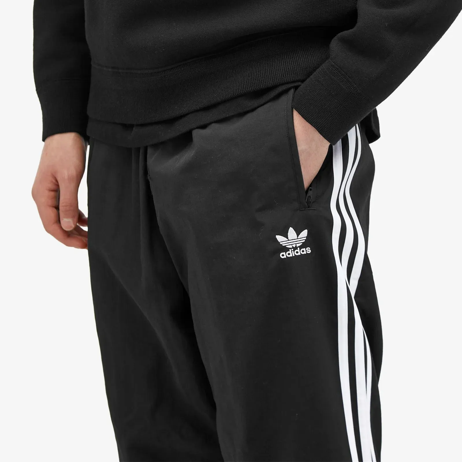 Adidas Woven Firebird Track Pants, Black/White