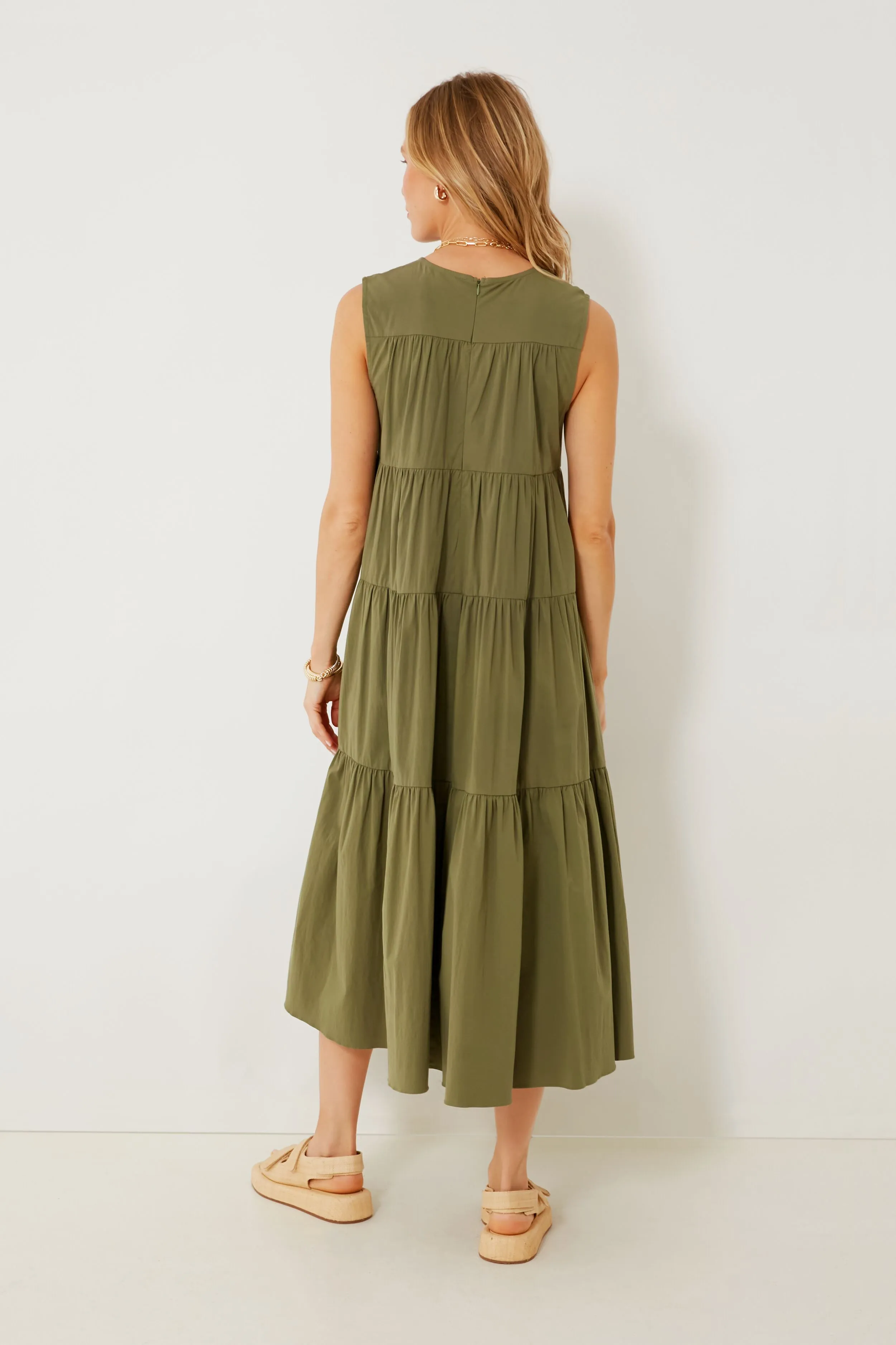 Army Green Carmen Dress