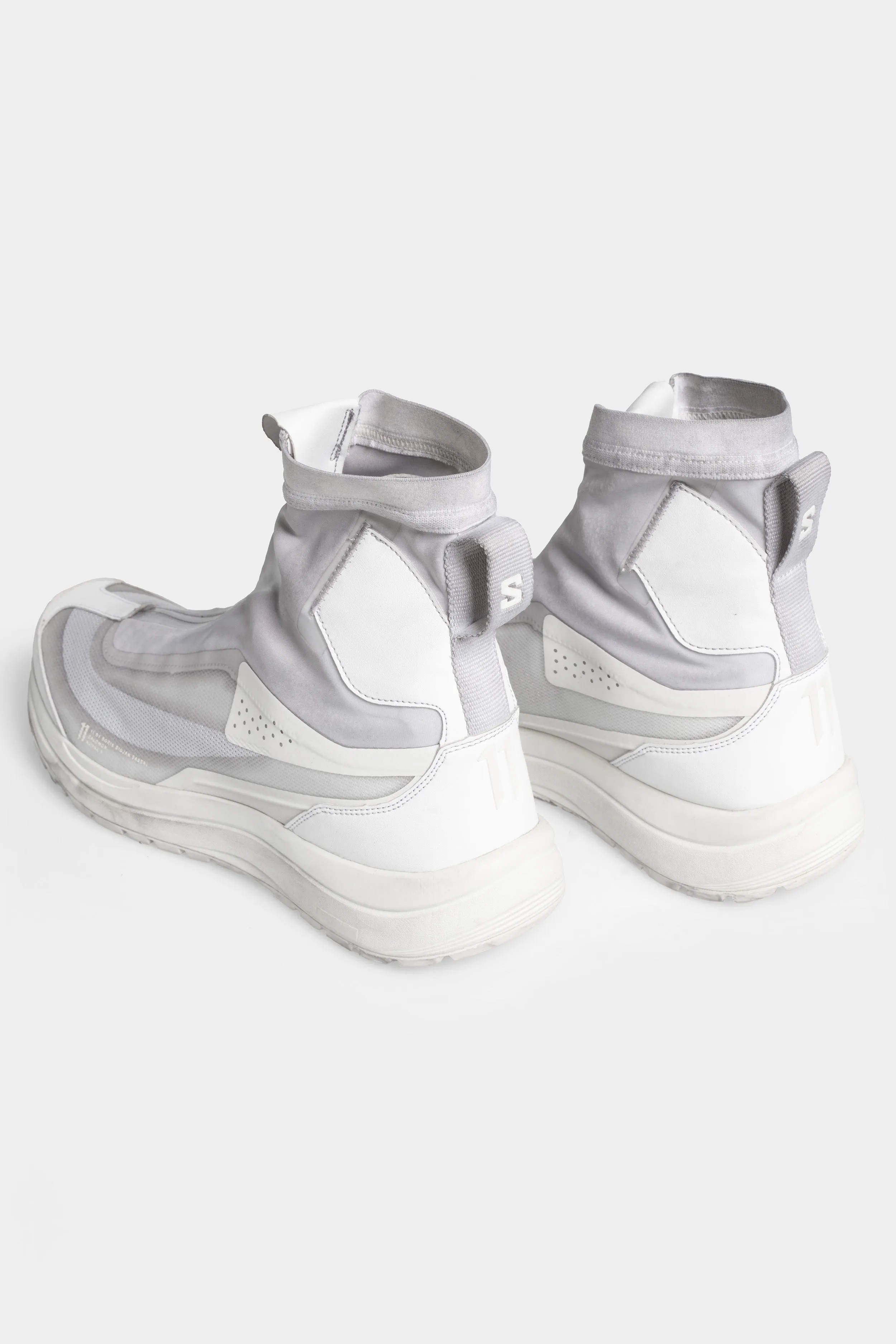 BAMBA2 - Object dyed high top sneakers, Ice grey