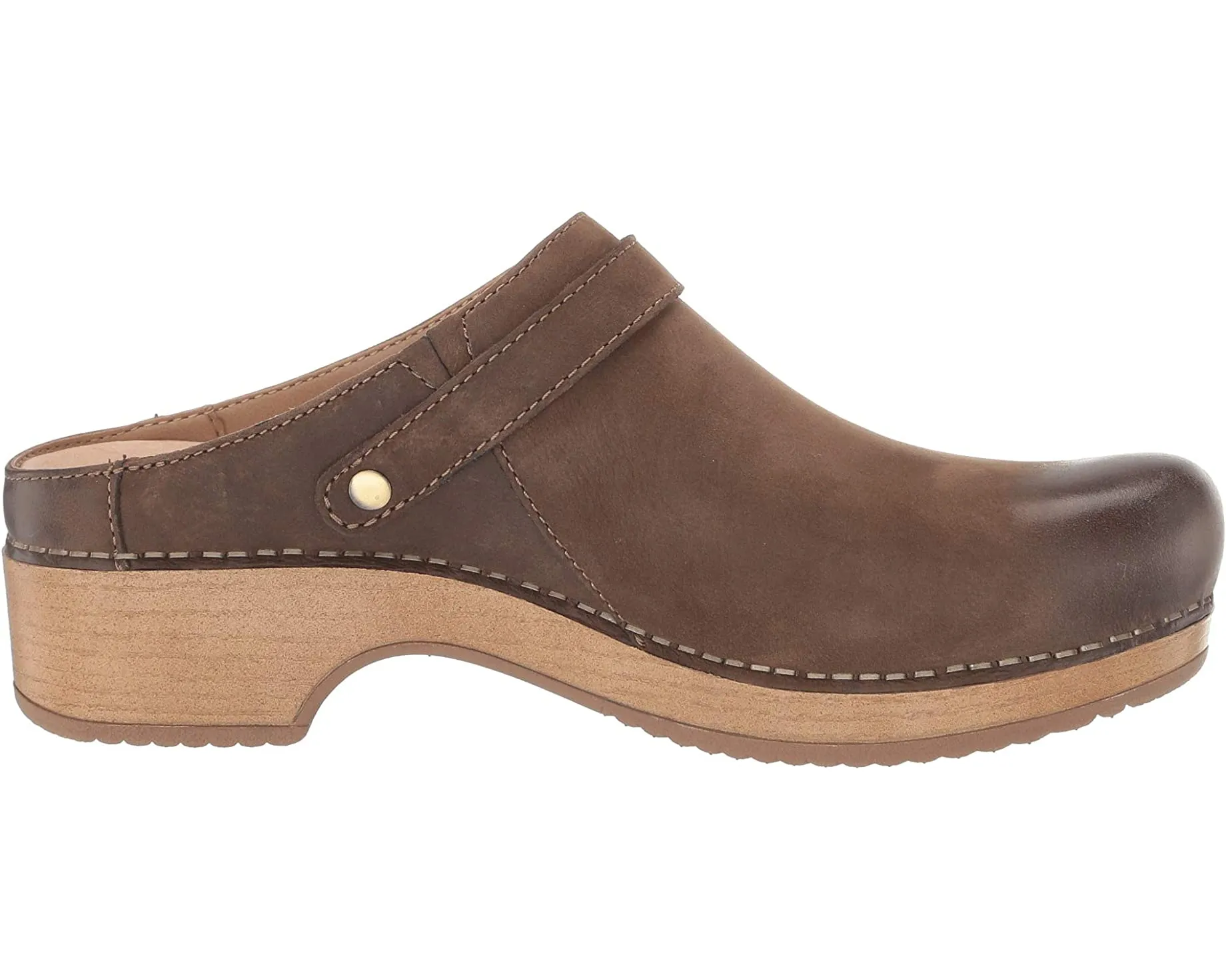 Berry Dansko clog, mushroom polished nubuck