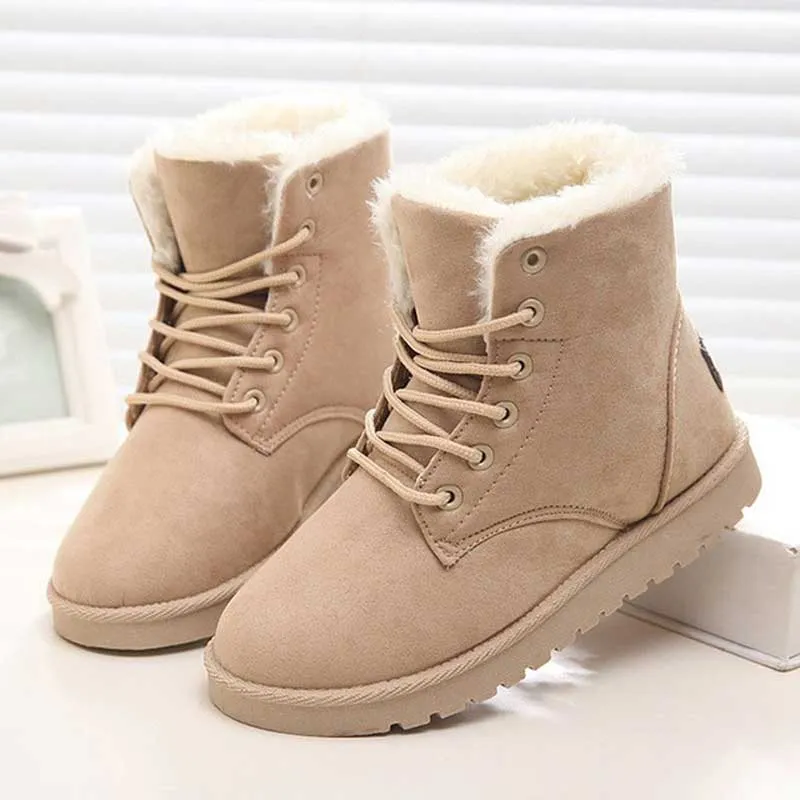 Boots Winter Warm  Women Ankle Boots