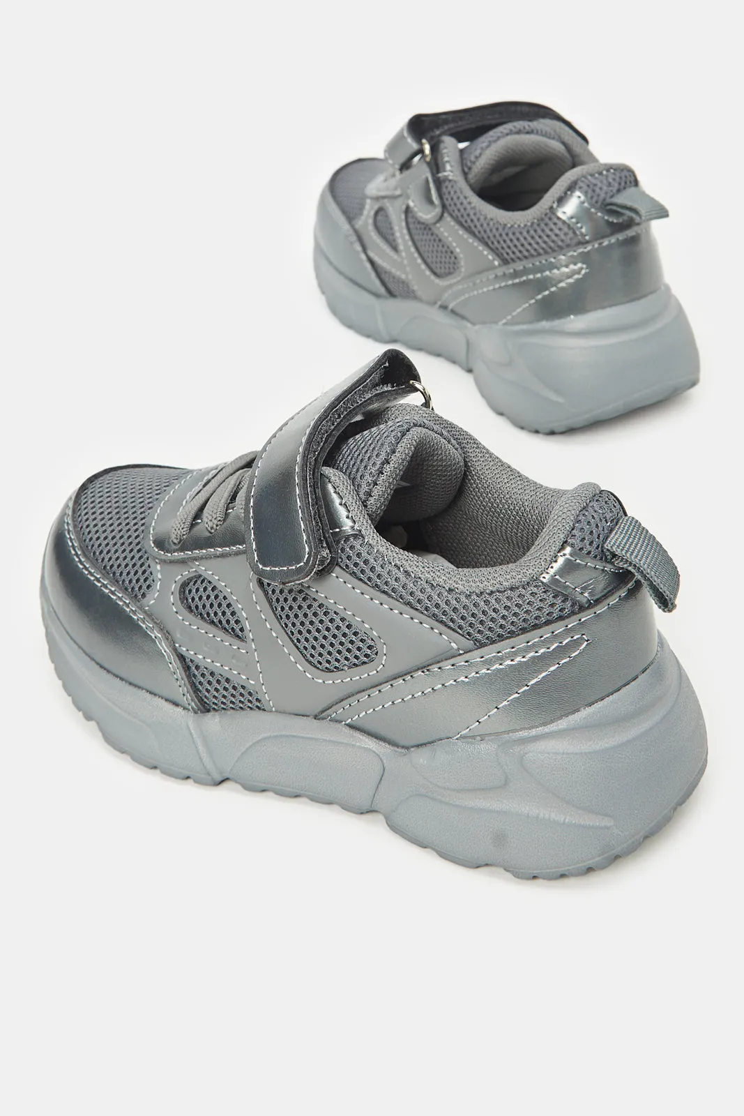 Boys Silver Chunky Sneakers