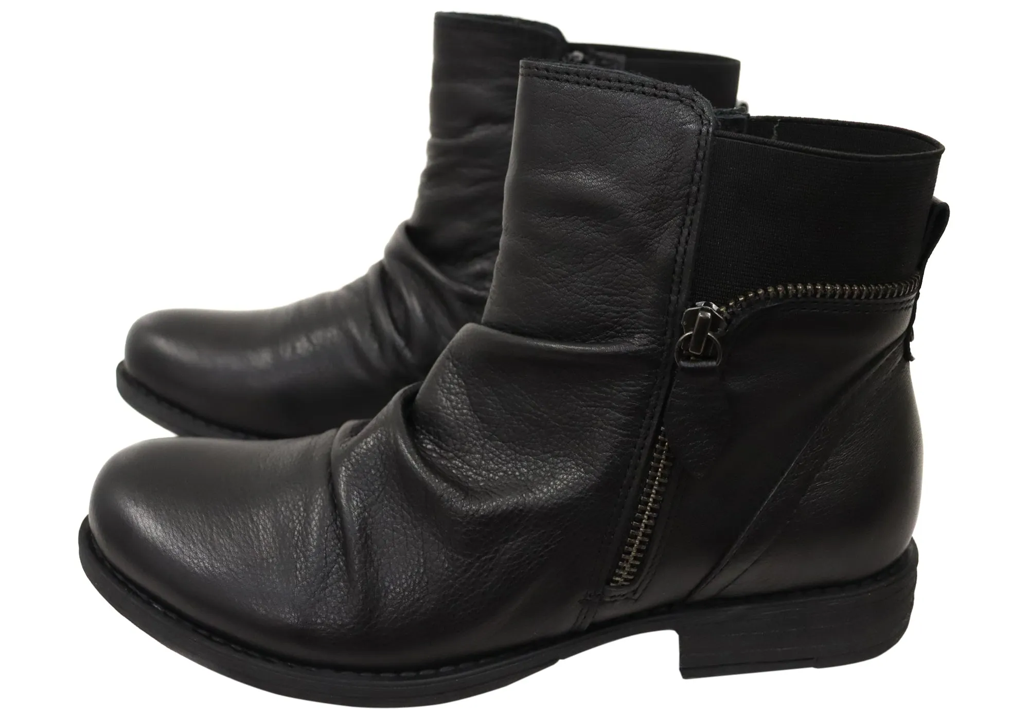 Cabello Comfort Isken Womens European Comfortable Leather Ankle Boots