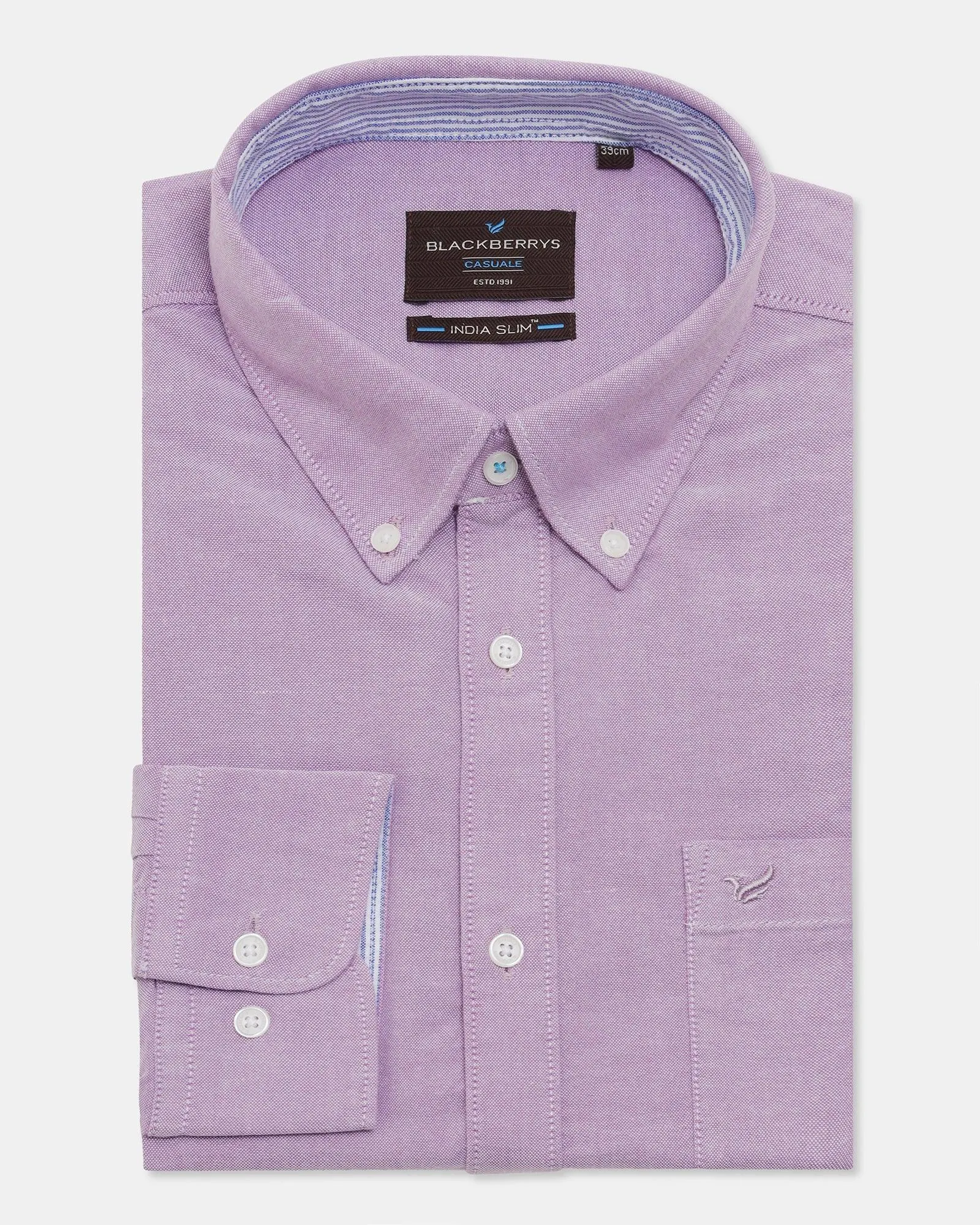 Casual Lavender Solid Shirt - Ronic