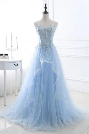 Chic Prom Dresses Sweetheart A-line Floor-length Prom Dress PSK389