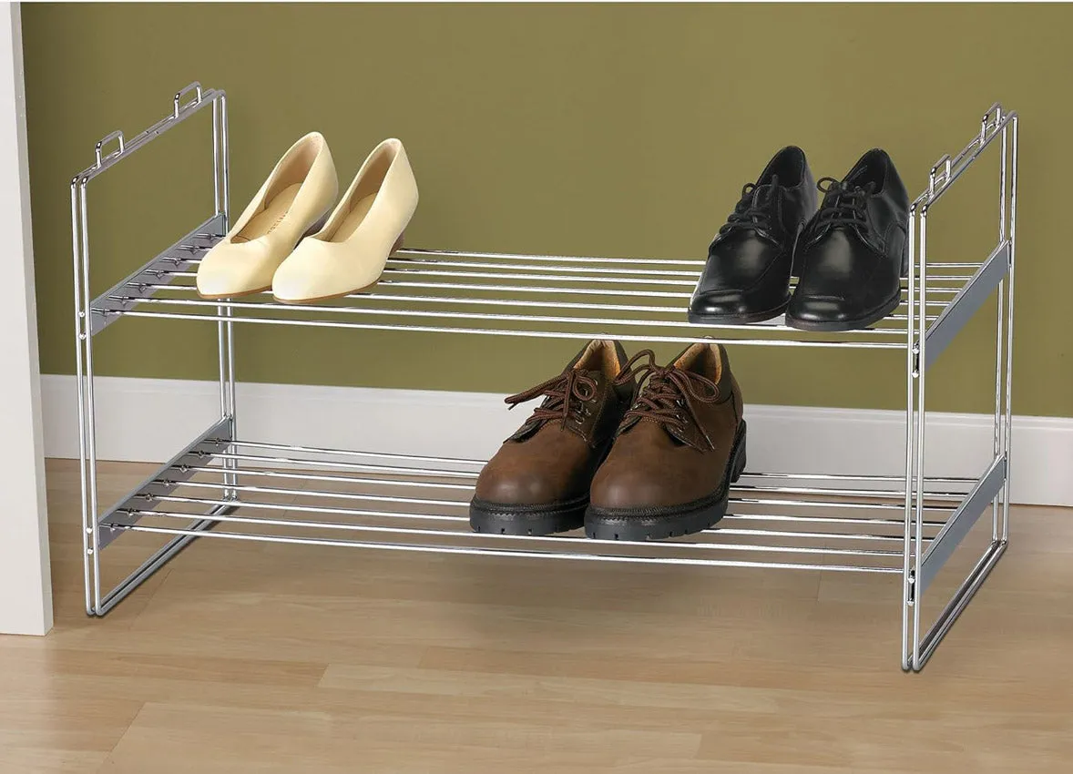 Chrome Stacking Shoe Rack