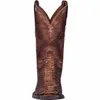 Dan Post Men's Brown Snake Skin Print Square Toe Boots DP4526