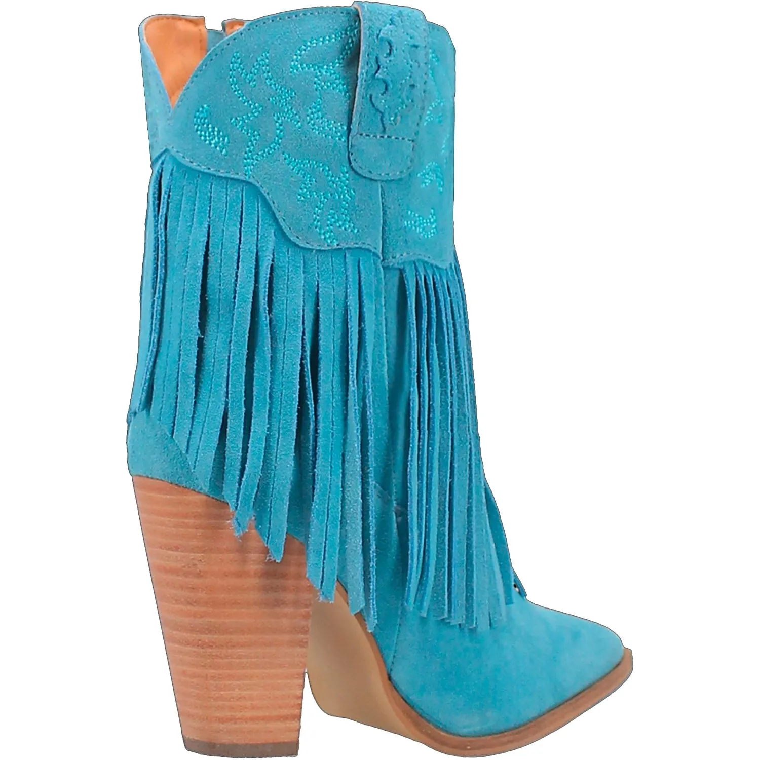 Dingo Womens Crazy Train Blue Suede Fashion Boots