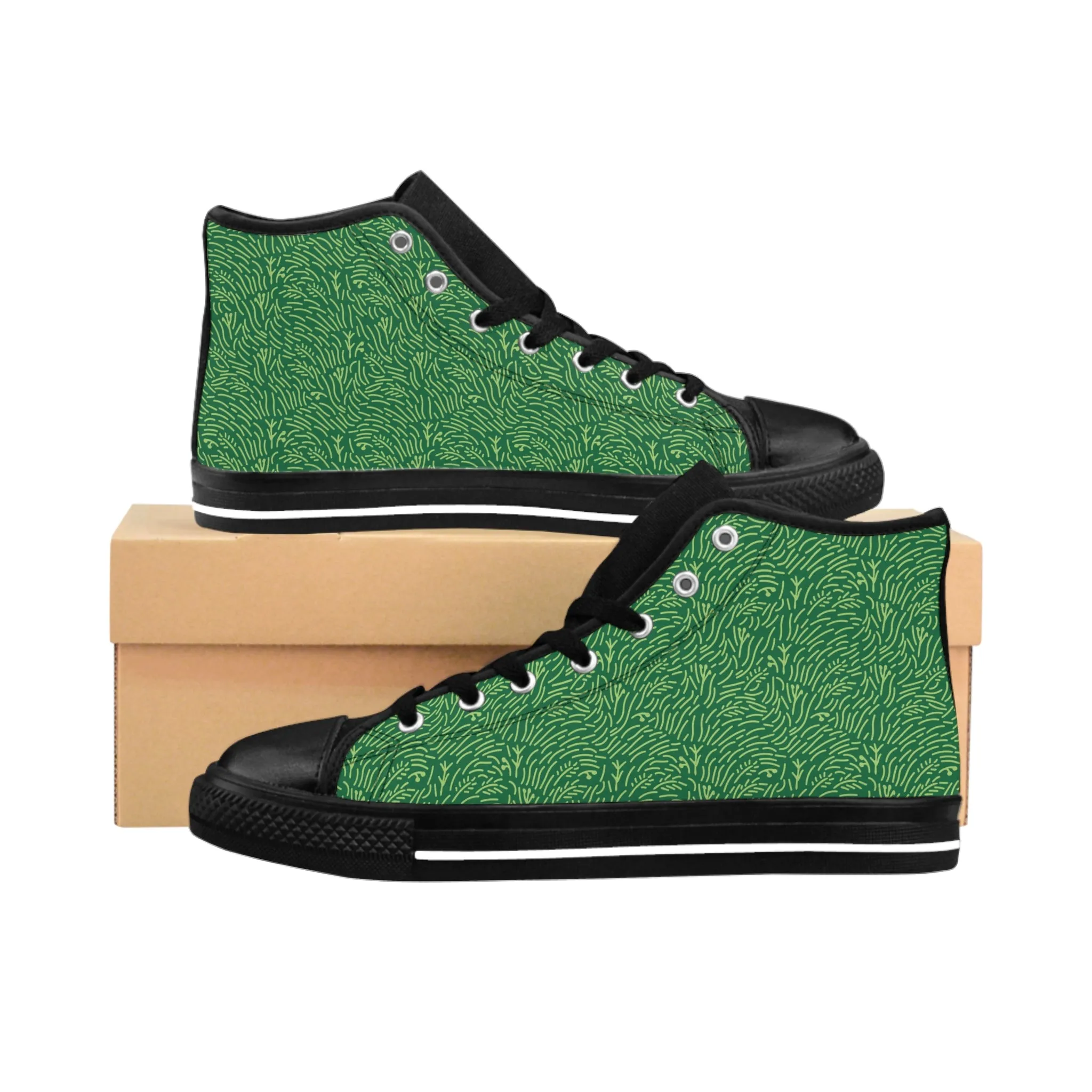 Ditsy Grass Men's Classic Sneakers