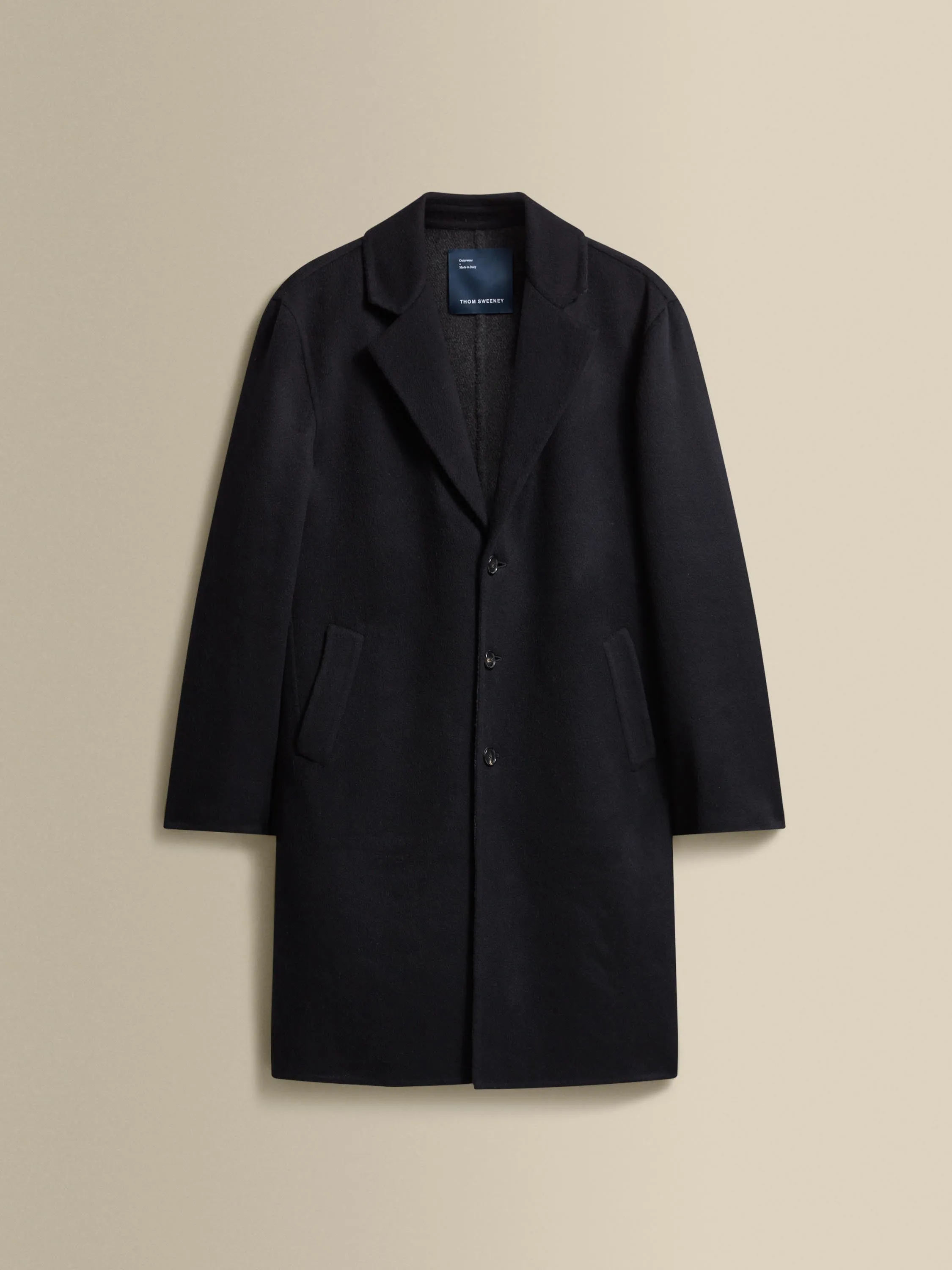 Double Faced Cashmere Single Breasted Overcoat