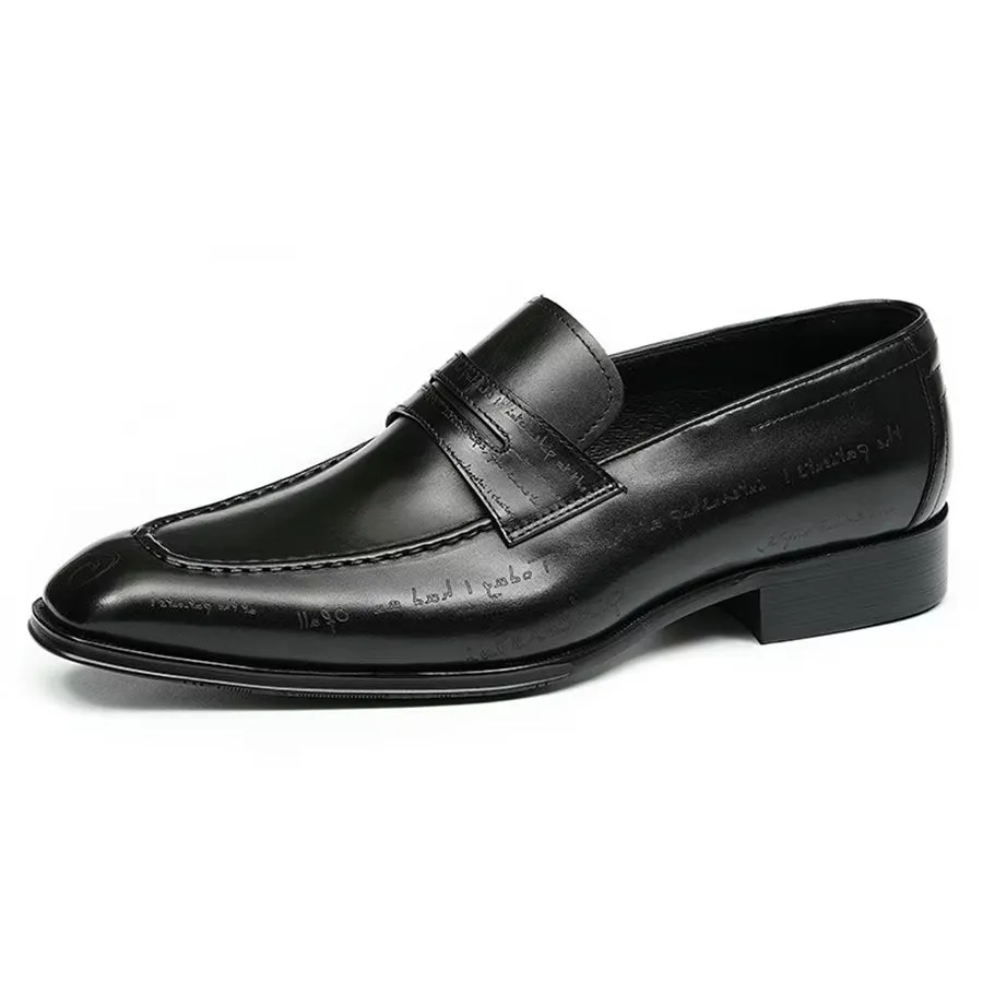 Elegant Carved British Leather Executive Shoes