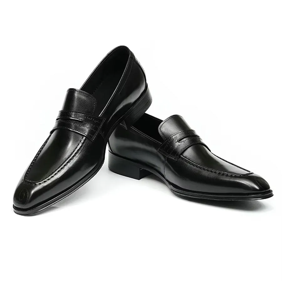 Elegant Carved British Leather Executive Shoes