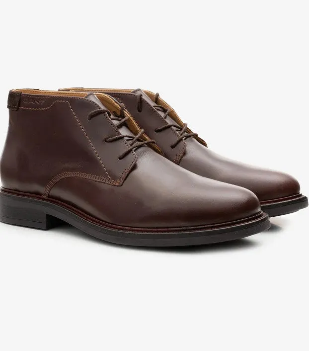 GANT - St Fairkon, Randle, Cow Leather Boots, Espresso Brown