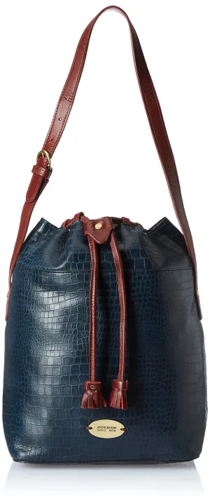 Hidesign womens SB SHEA Large Mn Blue Draw String Bag