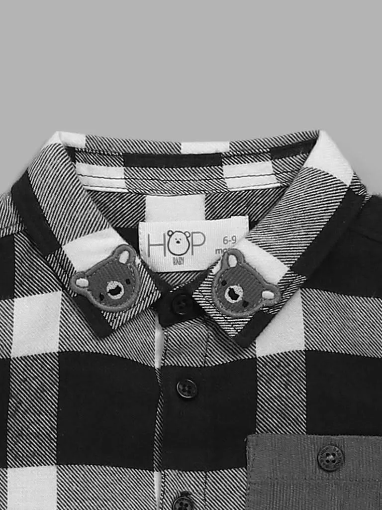 HOP Baby Navy Checked Shirt