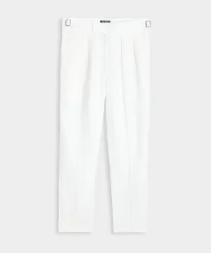 Irish Linen Gurkha Trouser in White