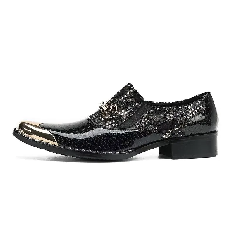 LavishCroc Genuine Leather Slip-on Dress Shoes