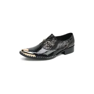 LavishCroc Genuine Leather Slip-on Dress Shoes