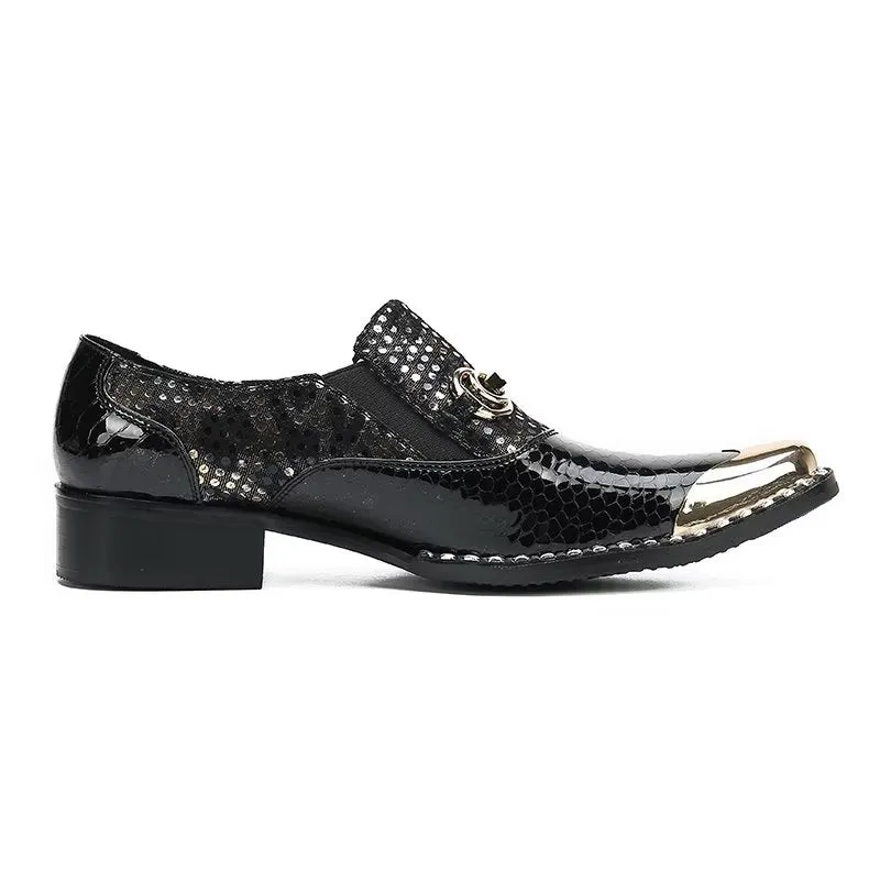 LavishCroc Genuine Leather Slip-on Dress Shoes