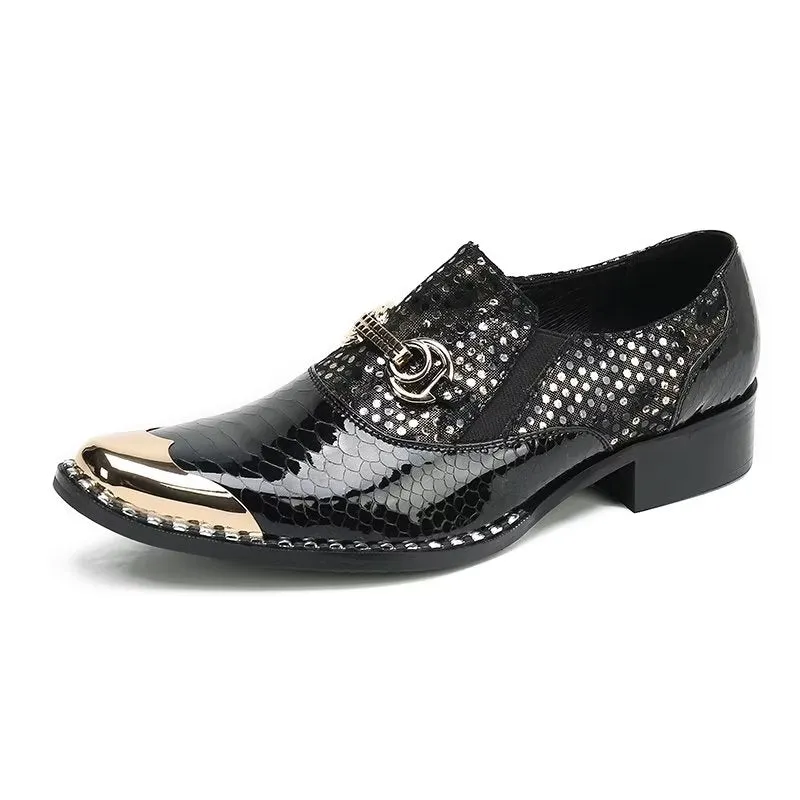 LavishCroc Genuine Leather Slip-on Dress Shoes