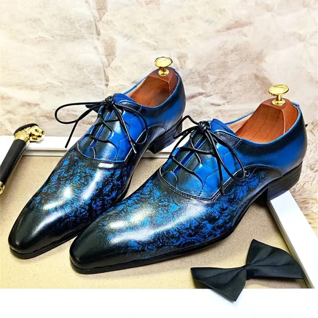 LeatherLuxe Genuine Pointed Toe Dress Shoes