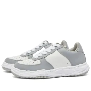 Maison Mihara Yasuhiro Wayne Low Original Sole Leather Sneakers, Gray & White