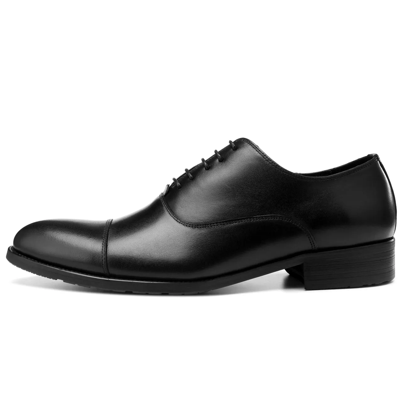 Men's Luxury Black Leather Oxfords