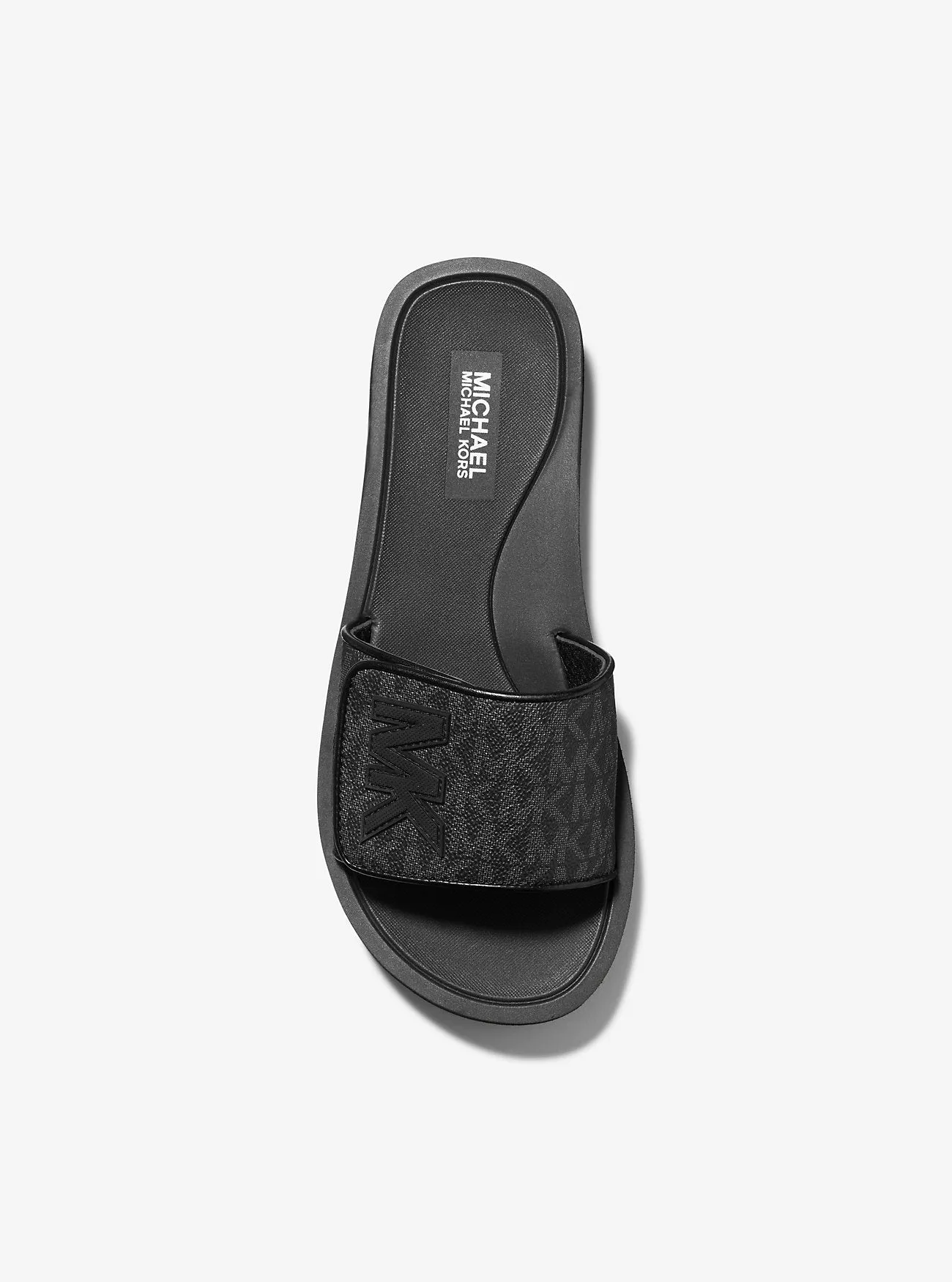 Michael Kors Logo Platform Slides, Black