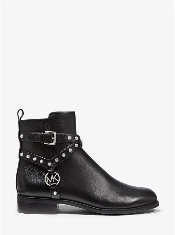 Michael Michael Kors Preston Leather Studded Ankle Boots, Black