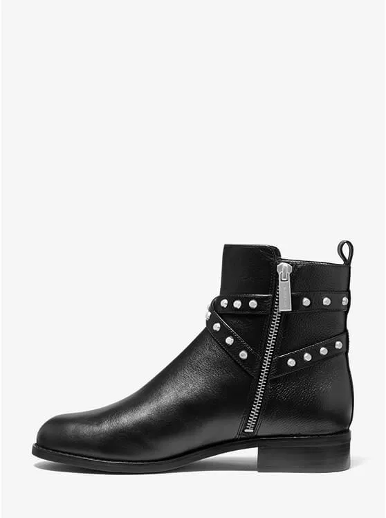 Michael Michael Kors Preston Leather Studded Ankle Boots, Black