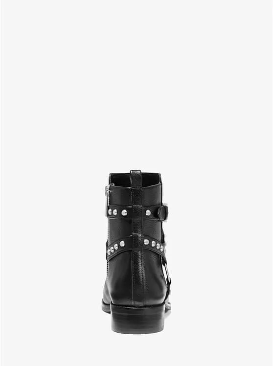 Michael Michael Kors Preston Leather Studded Ankle Boots, Black