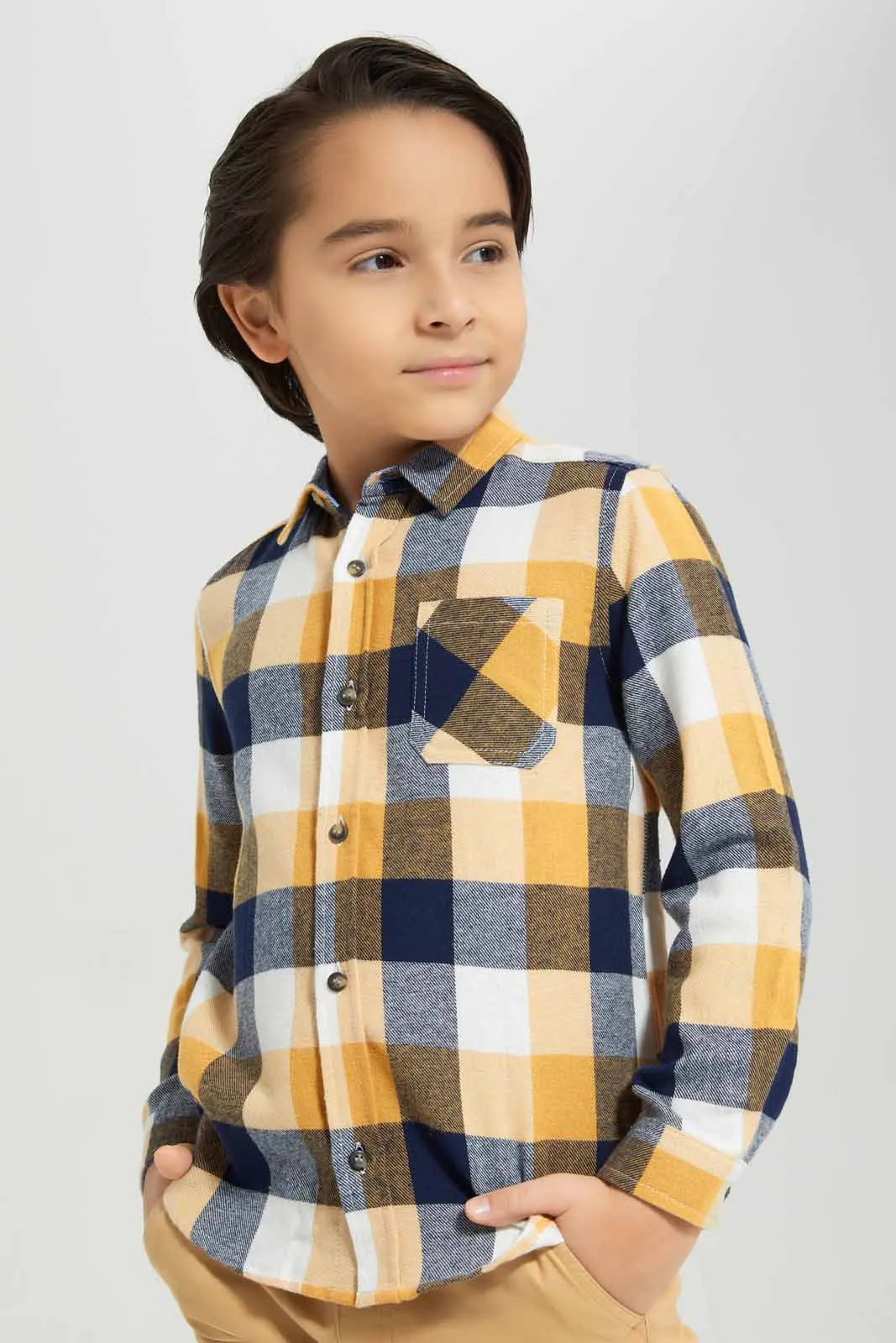 Multicolour Checkered Shirt For Boys