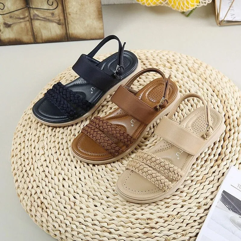 OCW Open Toe Summer Sandals For Women Platform Comfortable Beach