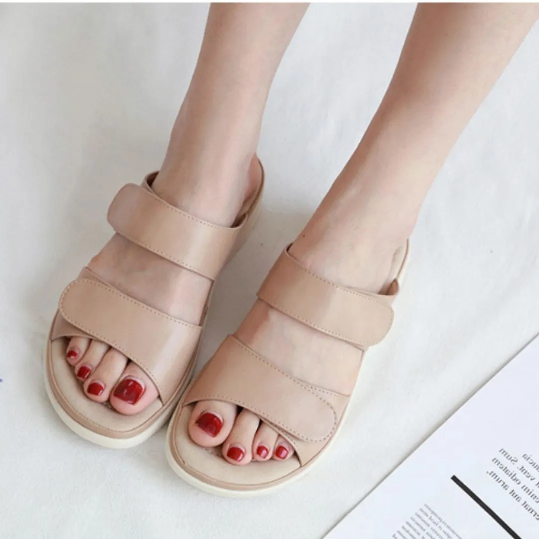 OCW Women Modern High Quality Leather Made Casual Comfortable Sandals