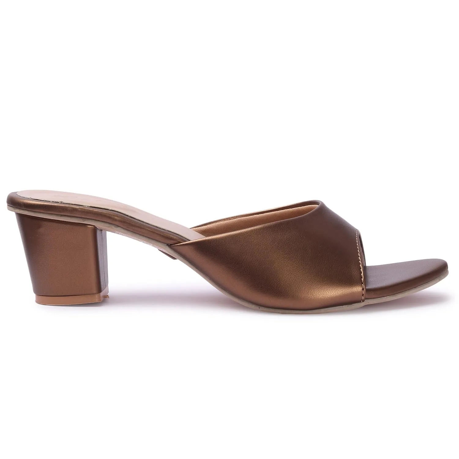 Picktoes Women’s Block Heel Sandals (Copper, 7)