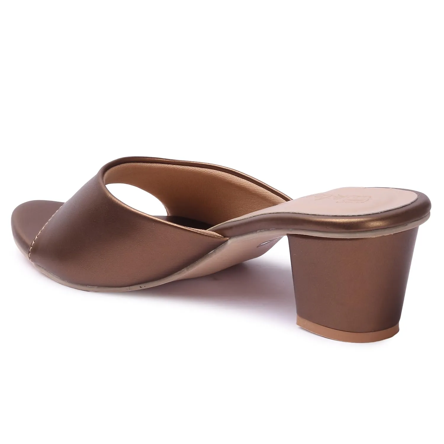 Picktoes Women’s Block Heel Sandals (Copper, 7)