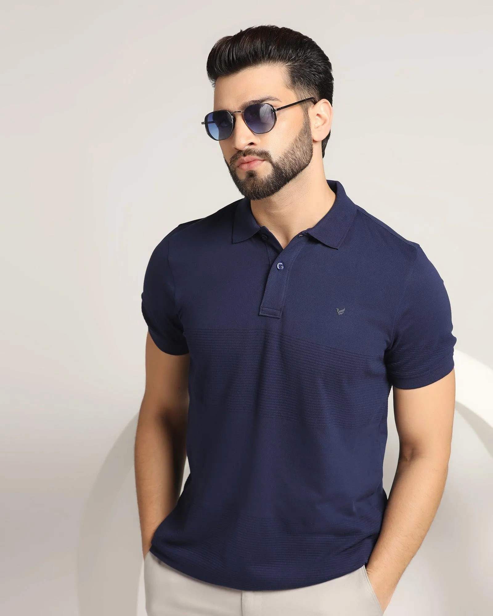 Polo Medieval Blue Stripe T-Shirt - Space