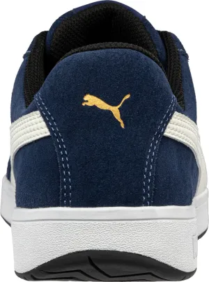 Puma Safety Mens Iconic Low ASTM EH Navy Suede Work Shoes