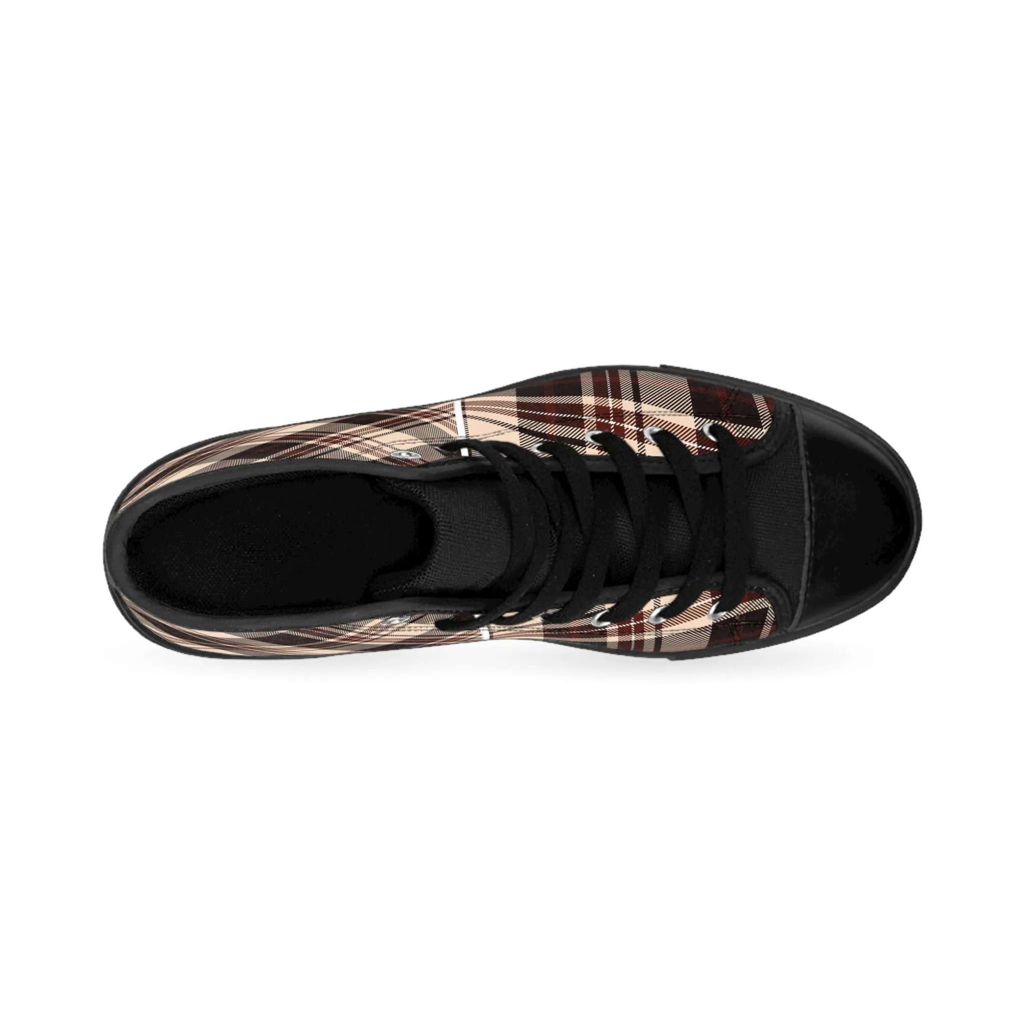 Scottish Tartan Pattern Women's Classic Sneakers