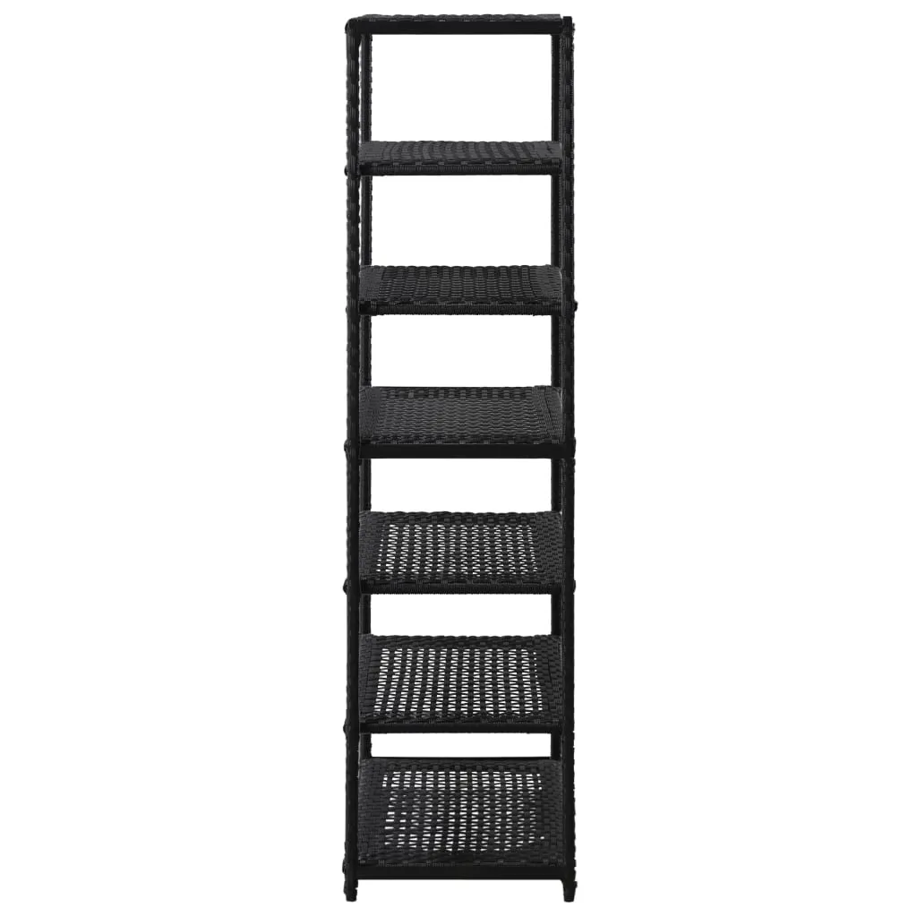 Shoe Rack Black 50x30x120 cm Poly Rattan