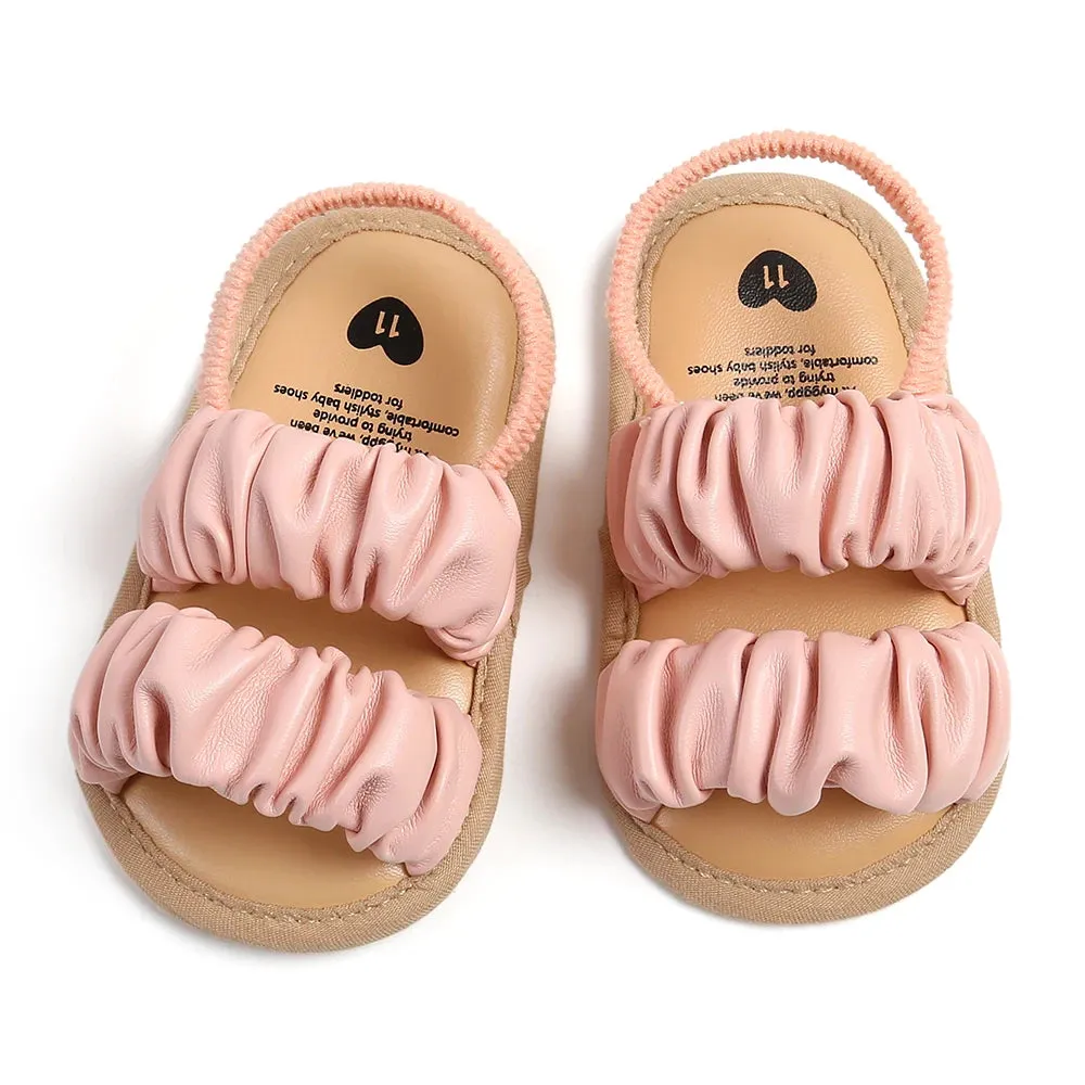 Soft soled cloud shaped sandals, suitable for newborns and girls - comfortable, non slip open toe design of walking shoes - very