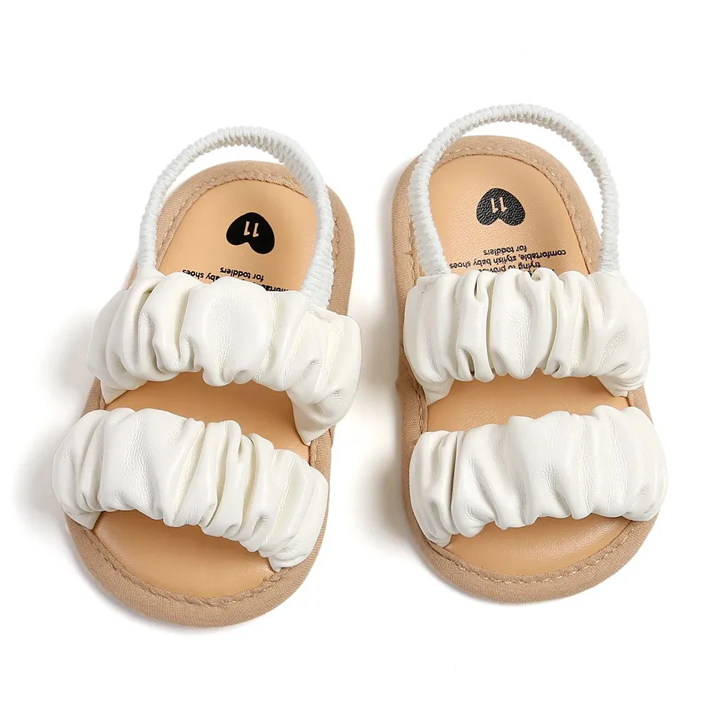 Soft soled cloud shaped sandals, suitable for newborns and girls - comfortable, non slip open toe design of walking shoes - very