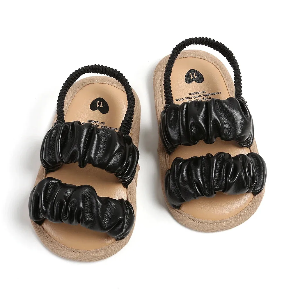 Soft soled cloud shaped sandals, suitable for newborns and girls - comfortable, non slip open toe design of walking shoes - very