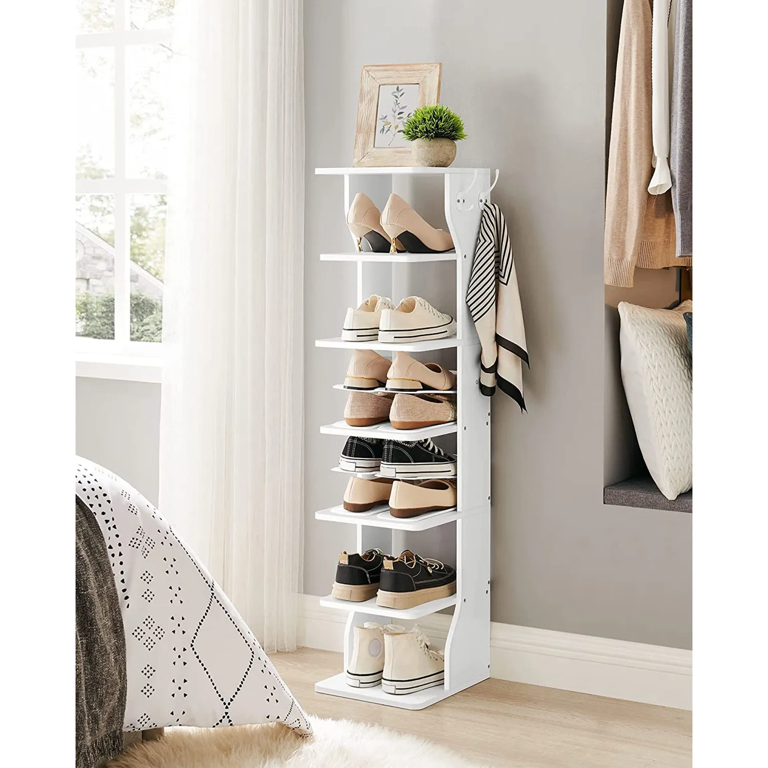 VASAGLE Wood Shoe Rack