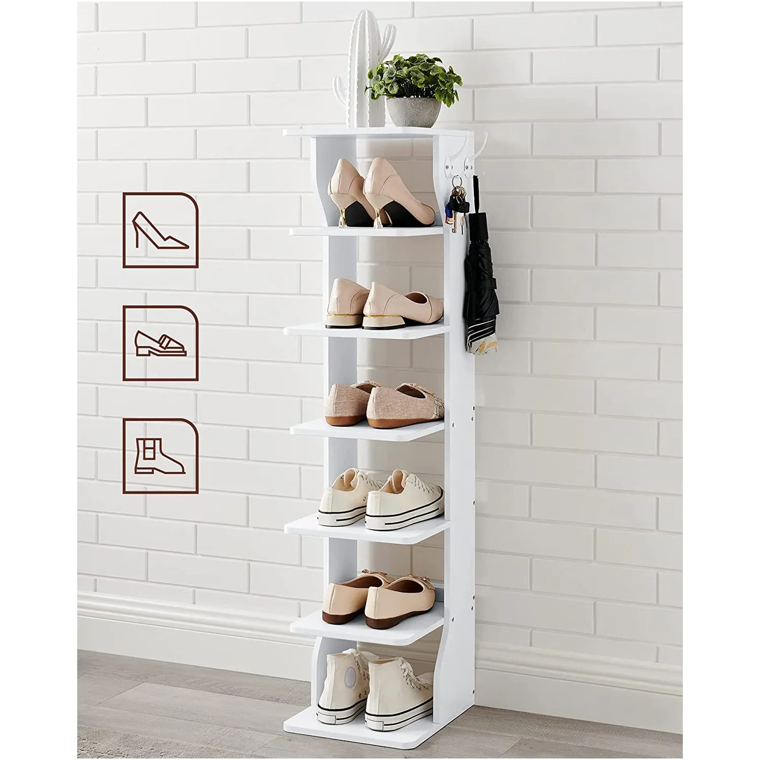 VASAGLE Wood Shoe Rack