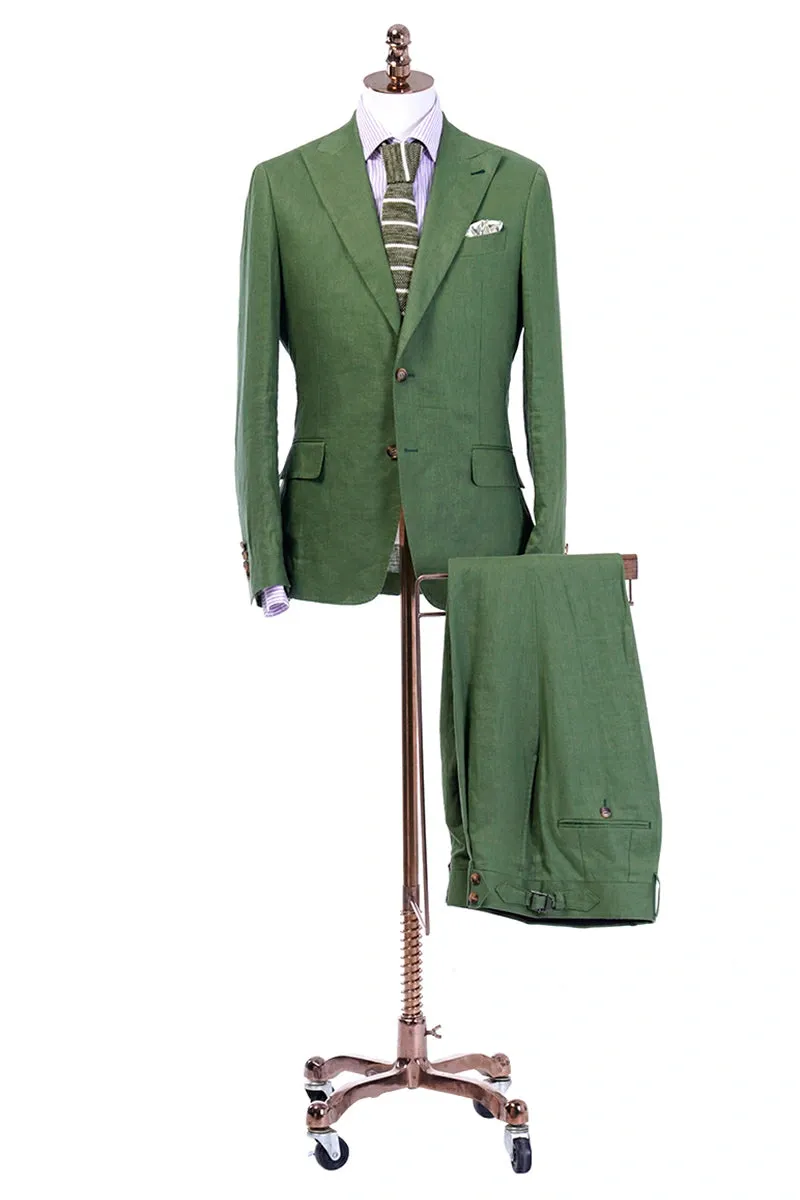 Vittorio Green Linen Suit