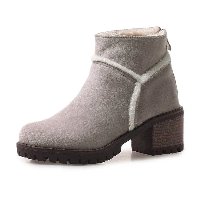 Warm Fur Winter Snow Boots Ankle Boots