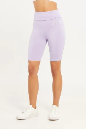 Women Lilac Biker Short