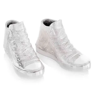 Zapatillas Silver High Top Sneakers Pair