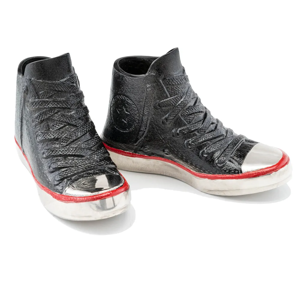 Zapatillas Silver High Top Sneakers Pair